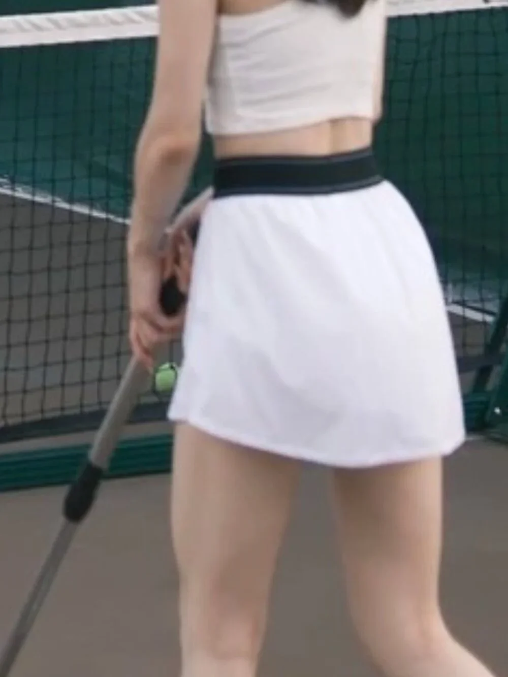 NWT 🤍 Alo Yoga Match Point Tennis Skirt White Built In Shorts Activewear 😘